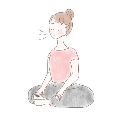 深呼吸 イラスト