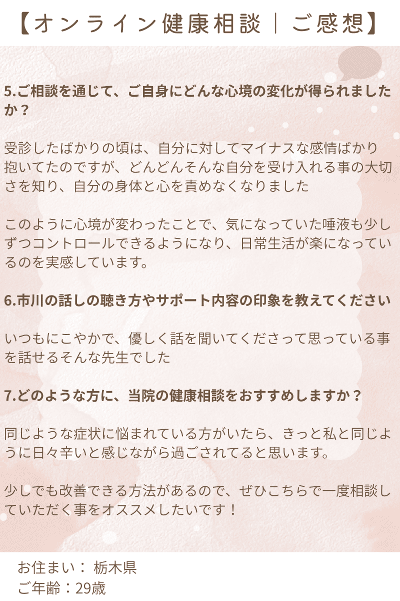 唾液分泌過多症 改善