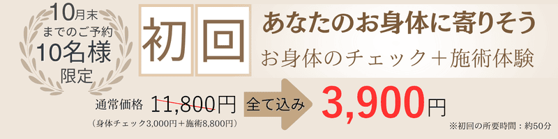 堺市 自律神経整体 体験